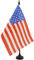 AZ FLAG - Drapeau De Table Etats-Unis 21x14 cm - Petit Drapeau Américain De Bureau 100% Polyester Avec Hampe De 25cm Et Socle En Plastique Noir