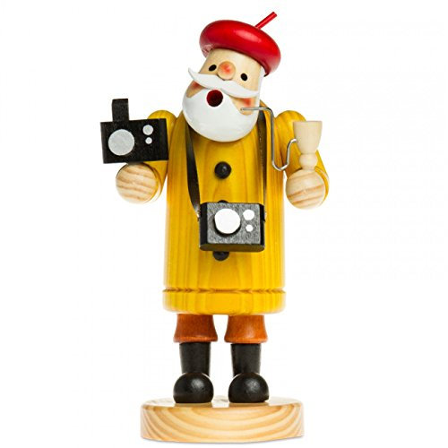 Sikora RM-A Räuchermännchen aus Holz 3 Größen Verschiedene Motive, Farbe/Modell:A13 gelb - Fotograf, Höhe in cm:Höhe ca. 15 cm