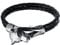 Cupimatch Wikinger Wolf Kopf Leder Armband Herren Viking Geflochten Lederarmband Männer Gothic Punk Edelstahl