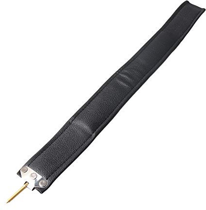 Yibuy 460x45x7.45mmThickened Black Color Bass Linkshänder Riemen PU Ledergürtel für 48/60 Akkordeon Bass mit Hardware