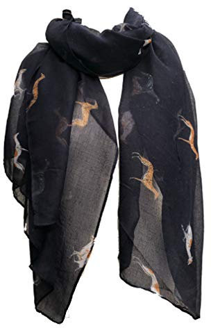 Pamper Yourself Now Damen-Schal mit Windhund, tolles Geschenk für Windhunde. Gr. One size, navy