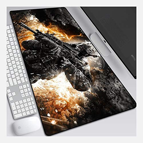 IGIRC Mauspad Call of Duty 900X400mm, erweiterter, XXL großer, professioneller Gaming-Mauspad mit 3 mm starker Unterseite, für Notebooks, PC, Gummiauflage, Rechteckig, Schwarz