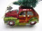 Gift Company - Hänger Auto m. goldenem Weihnachtsbaum - rot/orange/grün - Glas/Plastik - 13x10x6,3cm