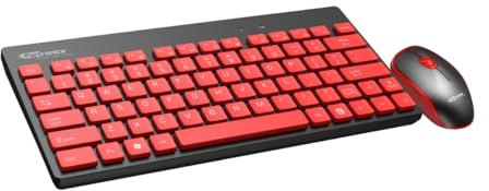 Portronics Key2-A Combo of Multimedia Wireless Keyboard & Mouse, Compact Light-Weight for PCs, Laptops and Smart TV, Black