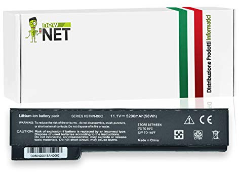 NewNet - Akku mit 5200 mAh kompatibel mit Notebook HP Probook 6360b 6460b 6465b 6470b 6475b 6560b 6565b 6570b Elitebook 8460w 8470P 8570P 8560p 8460p HSTNN-I90C 628668-001