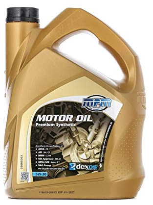 MPM 5W30 DEXOS2 Motoröl 5Liter ACEA C3, API CF/SN, BM W LL-04, MB-Approval 229.51, Opel/GM dexos2™, VW 502.00/505.00/505.01