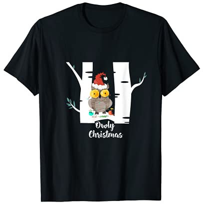 Owly Christmas Weihnachten lustige Eule Weihnachtspulli Owl T-Shirt