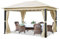 TOOLPORT Pavillon de Jardin 3x4 m ALU Premium env. 220 g/m² bâche imperméable pavillon 4 côtés Tente de Jardin Champagne