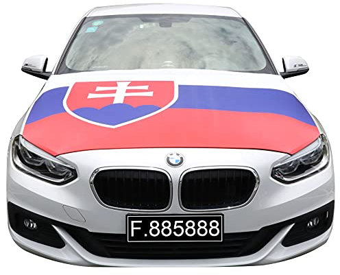 Sonia Originelli Motorhauben Fahne Autoflagge Überzieher Fanartikel WM EM Farbe: Slowakei