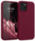 kwmobile Cover per iPhone 13 mini Custodia - Back Case per Smartphone in Silicone TPU - Protezione Gommata - rosso rabarbaro