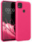 kwmobile Funda para Xiaomi Redmi 9C Carcasa - Ultrafina de TPU y Silicona con Bordes elevados anticaídas - Rosa neón