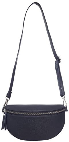 Zwillingsherz Bauchtasche mit Reißverschluss 100% Echtleder – Hochwertige Damen Bauchtasche Crossbag klein und elegant - Schultertasche Bauchtasche