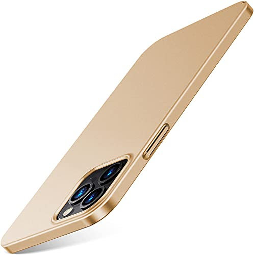 Sitthyw iPhone 14 Pro Max Hülle Ultra Slim Matte Handyhülle Ultra Dünn Design Schutzhülle Leicht und Kratzfest Stoßfest Cover Anti-Rutsch Bumper Hard Case Für iPhone 14 Pro Max, Gold
