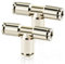ERGAOBOY 2pcs 8mm od cuivre nickelé trois voies trois voies rapide joint Push in verrouillage pneumatique