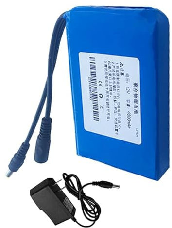 JHKZUDG DC 12V Rechargeable Lithium Battery,12V 4AH 5AH Portable Lithium Polymer Battery, for 12 Volts Power Supply with Charger,5AH