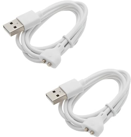 VGOL 2 Stück Magnetisches USB DC Ladekabel 1M Ersatz Lademagnetkabel USB Magnetladekabel 5mm/0,19 Zoll Abstand für Wandladegerät Power Bank Laptop Weiß