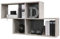 FMD Wandregal mit 4 Fächern Sandeiche, Regale Wand Sideboard Wandregal Bücherregal für Wohnzimmer, Schlafzimmer und Büro