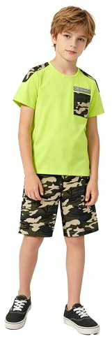 LOLANTA Completo tuta mimetica per bambini, felpa a 2 pezzi e pantaloni cargo