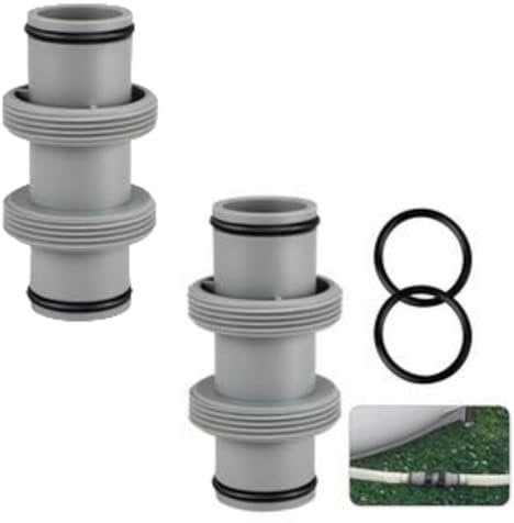 2 Stück Schlauchverbinder Poolschlauch Verbinder 38mm - Pool Adapter Für Intex Bestway Coleman Pool - Poolschlauch Adapter Pool Anschlussset - Pool Schlauchverbinder Verlängerung (2 Wege Ø38mm)