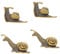 SUPERFINDINGS 4 STK. 2 Stile Messing Schneckenfiguren Schnecke Kleine Statue Mini Vintage Schneckenornamente Antikbronze Schnecken Dekor Für Zuhause Büros Desktop Garten Hof Dekoration