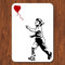INFUNLY 29.7x21 cm/11.6 x 8.2 Zoll Banksy-Malschablone „The Boy Chasing Balloons“, Wiederverwendbare Banksy-Straßen-Draffiti-Schablone, Banksy-Stil-Muster-Kunstschablone Zum Bemalen von Wänden, Fliese