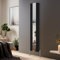 Blümme Vertical Mirror Radiator Designer Oval Panel Central Heating Radiators Black Double Column - 1800x380mm