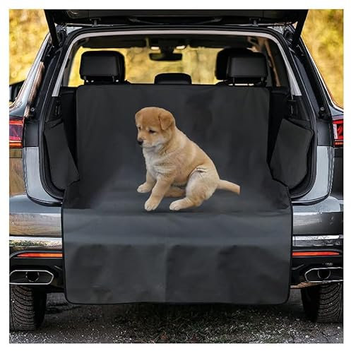 HGDFSVD Kofferraumschutz Hund mit Seiten, für Smart Fortwo 451 453 Forfour 450 452 454 Schwarze Kofferraummatte mit Ladekantenschutz