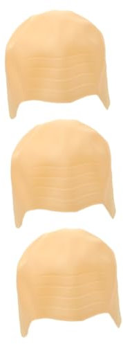 FRCOLOR 3stücke Makeup Glatzkopf-kappe Für Cosplay Und Halloween Elastische Dehnbare Glatzkappe Für Erwachsene Für Kostümpartys Und Bühnenauftritte