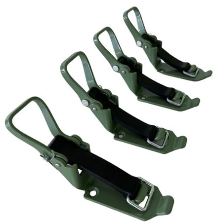 LOADCARE Verschlusslager Schaufelhalter Spatenhalter Axthalter Besenhalter Spannverschluss Geräterhalterung Garten (4 Stück 80 mm olivgrün)