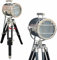 HOMYZ Tripod Table Lamps Vintage Model Nickel Finish Searchlight Black Wooden Desk Lamps LED Spotlights Home Office Decor