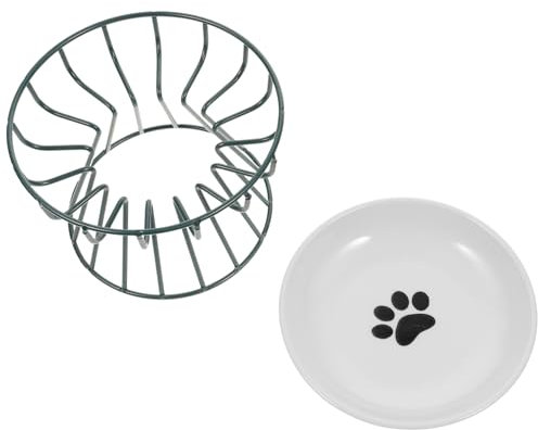 COLLBATH Gamelle Surélevée pour Chat Récipient pour Nourriture pour Chien Facile À Concevoir