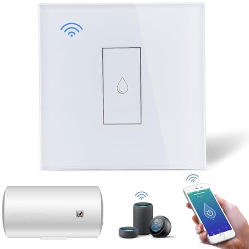 Smart Immersion Heater Timer, 40A 8000W WiFi Smart Switch with Timer, Smart Touch Boiler Timer Switch Works with Amazon Alexa & Google Assistant