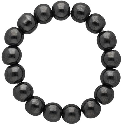 Lebensquelle Plus Mini Kugel Ring | 4mm | Hochwertiger Edelsteinring (Hämatit, 55-57)