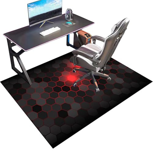 RxueSug Bodenschutzmatte für Hartböden und Teppich, Bürostuhl Unterlage, Bodenschutz, Gaming Stuhl Unterlage, Bürostuhl Matte, Unterlegmatte, Schutzmatte für Laminat, Parkett 70 x 100 cm