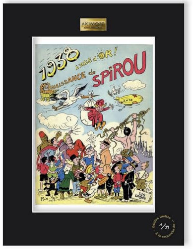 Poster aus der Kollektion Akimoff Spirou & Fantasio, Geburt von Spirou (30 x 40 cm)
