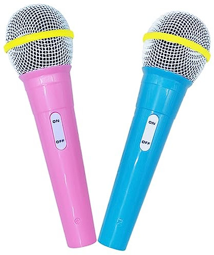 BESTonZON 2stücke Teiliges Junge Mädchen-mikrofon-Spielzeug Aus Leichtes Handliches Bühnenmikrofon Blau Und Prop Für Kleinkinder Zum Rollenspiel Singen Und Performen
