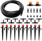 VooGenzek 33 Stücke 4/6 mm Bewässerung Kit, 5m Bewässerungsschlauch, DIY Garten Bewässerungssystem, mit Durchgangsverbinder, T-Verbindungsstück, Schlauchendstopfen, für Terrasse