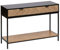 PEGANE Console, Meuble de Console avec 2 tiroirs en Bois Coloris Marron, Noir - Longueur 110 x Profondeur 35 x Hauteur 75 cm
