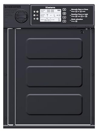 Beterra Porte Automatique Poulailler Solaire – Intelligente, Ouverture Latérale, Étanche IP45, Anti-Prédateur, Télécommande, Écran LCD, Batterie 5000mAh, USB-C, Capteur de Température – Aluminium Noir