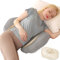 Chilling Home Schwangerschaftskissen zum Schlafen, Memory Foam Schwangerschaftskissen für Bauch, Rücken, Verstellbares und Tragbares Körperkissen für Seitenschläfer (Luftschichtbezug)