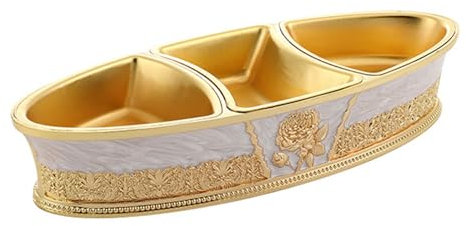 Bandeja de metal con forma de rosas, multiusos, para decoración de mesa de comedor en el hogar, restaurante, comedor