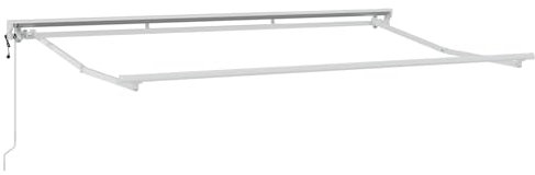 vidaXL Toldo motorizado Semi-Cassette eléctrico 3.5 x 2m Blanco Moderno, Resistente a los UV, retráctil Uso Exterior. ¡Una solución Genial para Cubrir tu terraza o jardín y protegert
