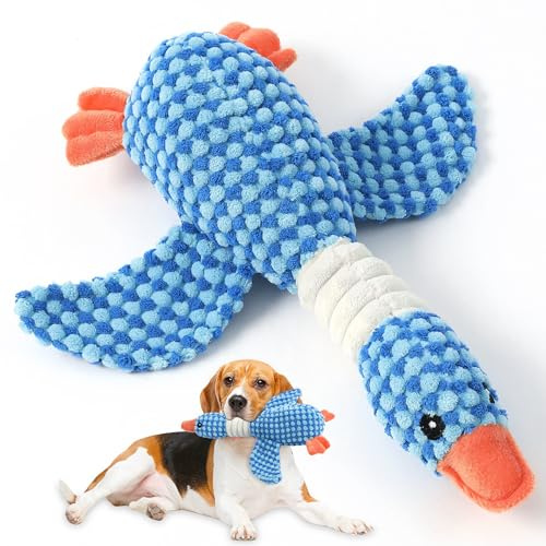 Speedy Panther Plüschtier Hundespielzeug Quietschspielzeug für Welpen Kleine Hunde, Hunde Kuscheltier Welpenspielzeug, Hund Plüschtier für Kleine Große Hunde (Duck)