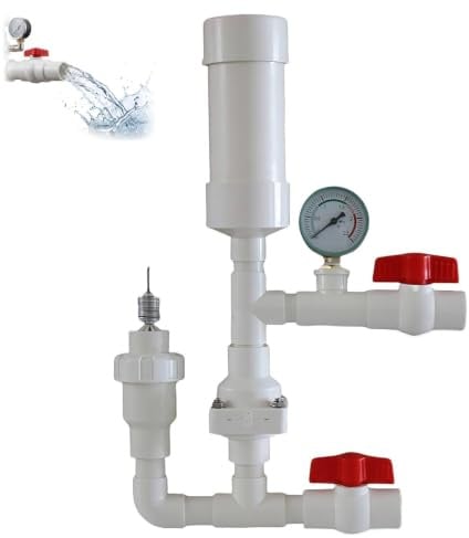Bomba de agua de ariete hidráulico, bomba autónoma accionada por agua para riego en zonas de montaña; no requiere electricidad ni combustible; bombas de ariete automáticas(Inlet 3/4'' Outlet 1/2'')