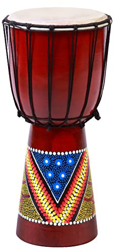 40cm Anfänger Djembe Trommel Bongo Drum Holz Bunt Bemalt