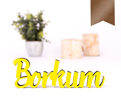 KLEINLAUT 3D-Schriftzug Borkum in Größe: 15 x 5,0 cm - Dekobuchstaben - 32 Farben zur Wahl - Kupfer