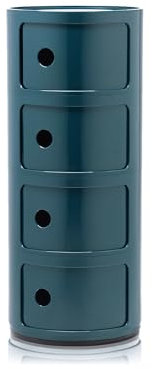 Kartell Componibili, 4 Elements, Blau, Runde Basis