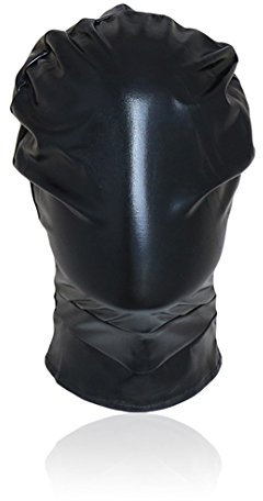 Canarea Kopfmaske Augenmaske Damen Herren Latex sm Bondage Fetisch Cosplay Sex Spielzeug Für Anfänger Paare 100% blickdicht (Schwarz)