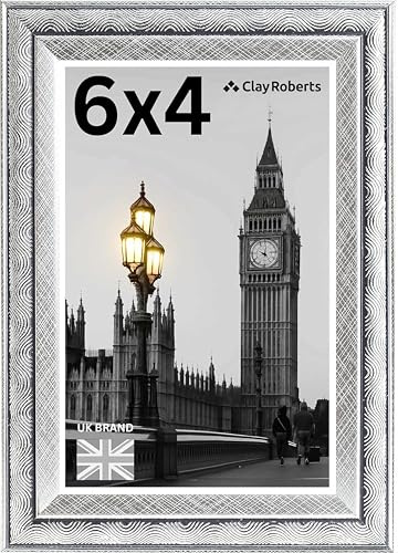 6x4 Photo Frame, Silver Picture Frame, 1 Pack, 10x15cm, 4x6 Frames Silver | Freestanding, Wall Mountable, UK Brand