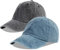 LANGZHEN Unisex Baseball Cap 100% Baumwolle Fits Männer Frauen Washed Denim Verstellbare Dad Hat (Schwarz+Denim Blau, One Size)